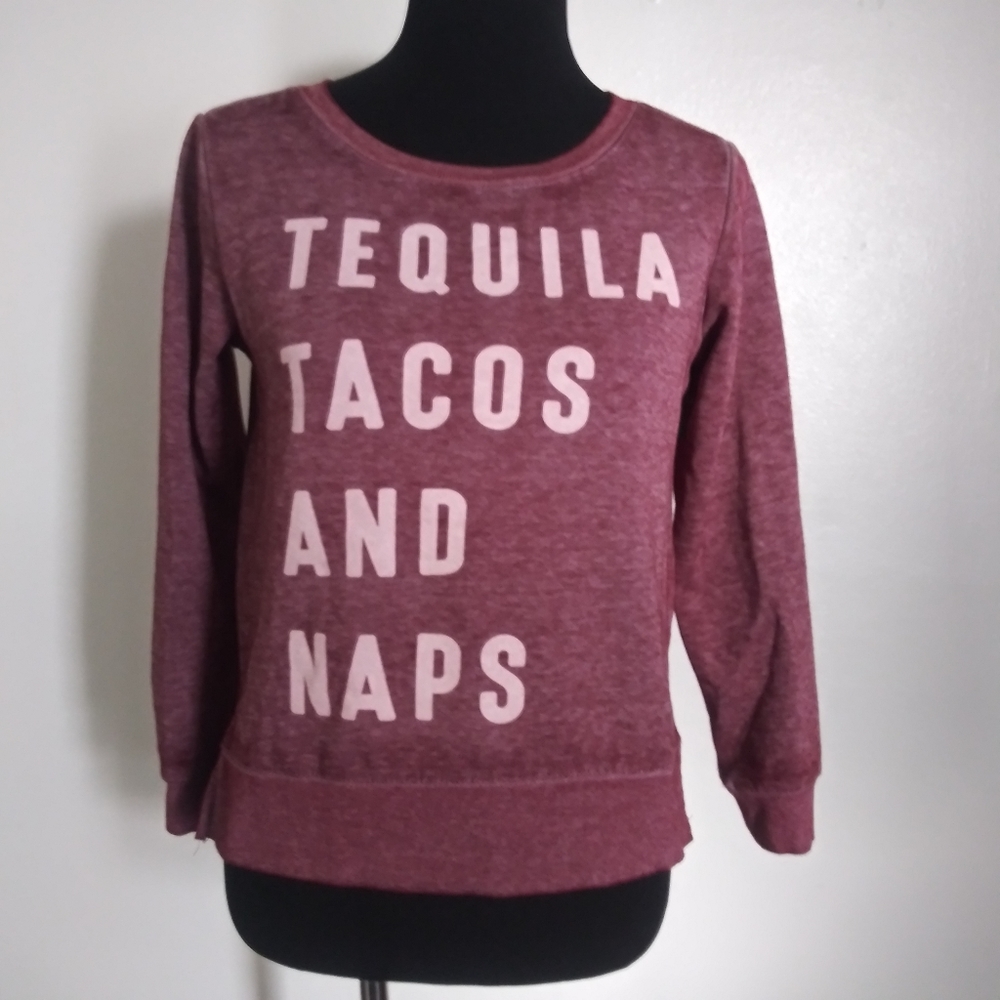 Zoe + Liv crew neck graffic sweatshirt